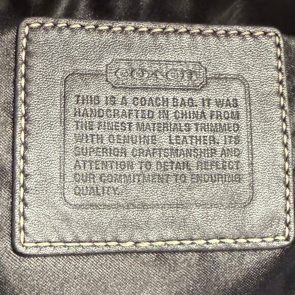 COACH 41069 Sutton Signature Stripe Swing Pack Black Grey Crossbody Purse Bag - Picture 2 of 12